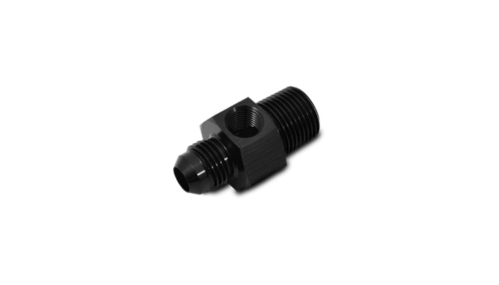 '-8AN Male to 1/4in NPT Male Union Adapter Fitting with 1/8in NPT Port