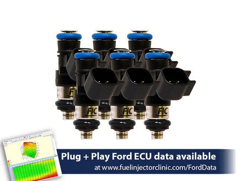 1650cc (160 lbs/hr at 43.5 PSI fuel pressure) FIC Fuel Injector Clinic Injector Set for Ford Mustang V6 (2011-2017) (is461-1650h)