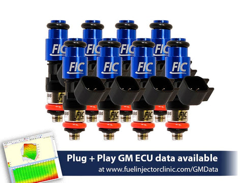 1650cc (180 lbs/hr at OE 58 PSI fuel pressure) FIC Fuel Injector Clinic Injector Set for LS2 engines (High-Z) (is302-1650h)