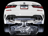 AWE Tuning 2019+ BMW M340i (G20) Resonated Touring Edition Exhaust - Quad Chrome Silver Tips