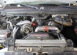 HPS Hot & Cold Side Charge Pipe with Orange CAC Hose Intercooler Boots, Black, 17-105WB
