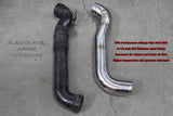 HPS Performance Stainless Steel Intercooler Charge Pipe Kit (Cold Side), Black, 17-125WB