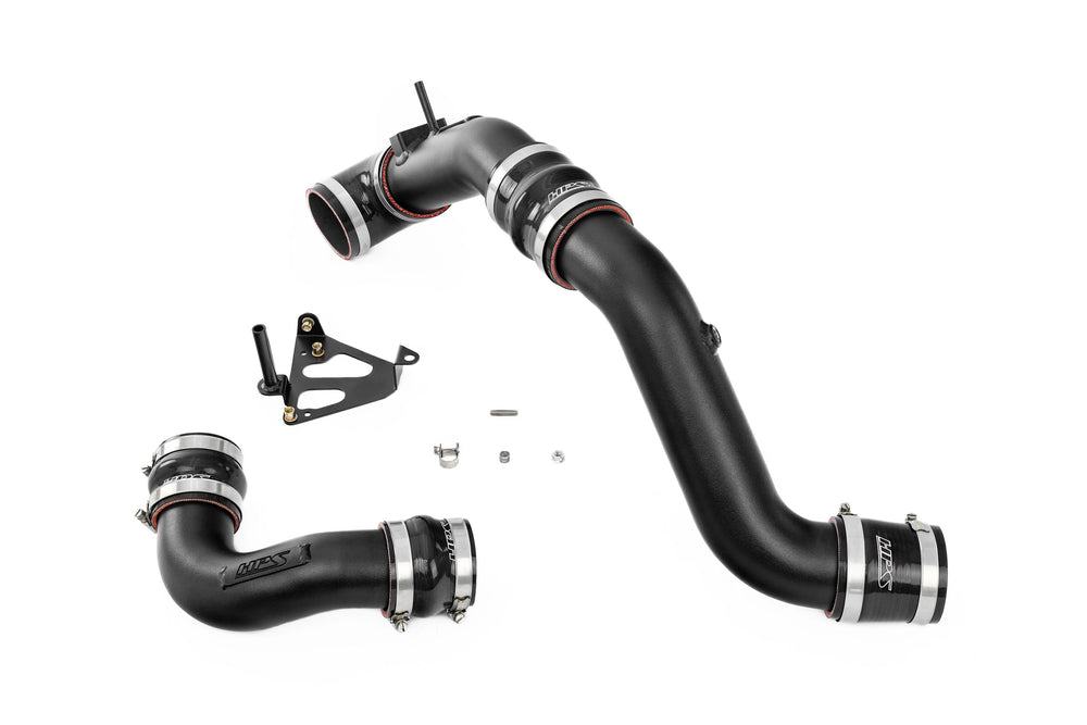HPS Performance Intercooler Charge Pipe Kit Cold and Hot Side Black 17-156WB