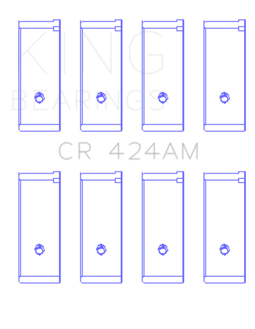 King Engine Bearings Chrysler 134C 2.2L/153Ci 2.5L (Size +0.50mm) Connecting Rod Bearing Set