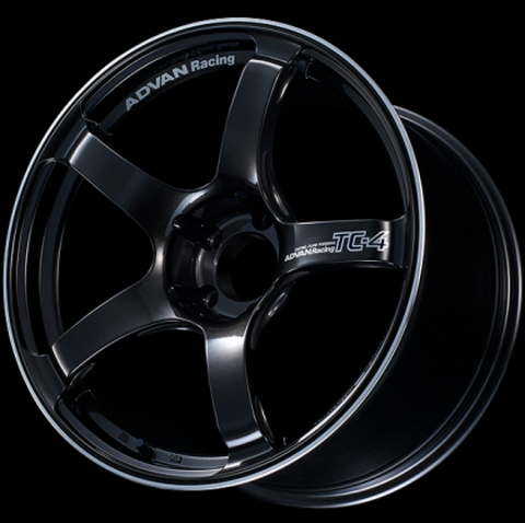 Advan TC4 16x8 +35 5x114.3 73mm Bore Black Gunmetallic and Ring Wheel