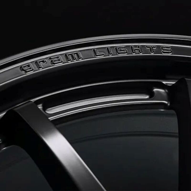 Gram Lights 57NR LIMITED II 18x9.5 +22 5-114.3 Semigloss Black Wheel w/ Black Cap/Stickers/Air Valve