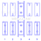 King Engine Bearings Mitsubishi 4G63/4G63T (92) (Size +0.25mm) Main Bearing Set