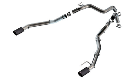 Borla 24-25 Ford Ranger Raptor 2.75in Tail Pipe Kit 4in Tip - Carbon Fiber Black Anodized