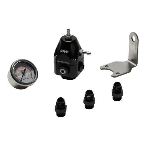 DeatschWerks DWR550C Adjustable Carburetor Regulator w/ 6AN Fittings and Gauge