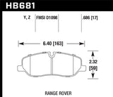 Hawk 05-09 Range Rover LR3 D1098 Performance Ceramic Street Front Brake Pads