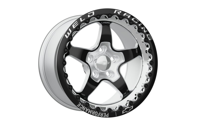 Weld GM Alumastar 17x10 / 5x120 / 7.2 BS - Gloss Black Milled - Black SBL Wheel