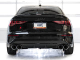 AWE 22-24 Audi 8Y S3 Touring Edition Exhaust - Chrome Silver Tips