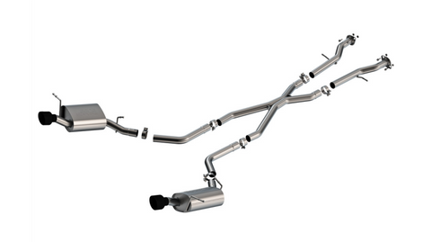 Borla 11-25 Dodge Durango 3.6L V6/5.7L V8 2+4WD S-Type Catback Exhaust - 4.5in Ceramic Black Tips