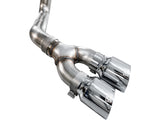 AWE 21-25 Ford F150 (14th Gen Reg Cab) Cat-Back Exhaust - 4.5in Dual Side Exit Chrome Tips