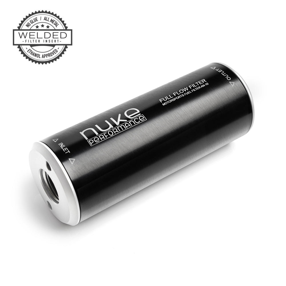 Fuel Filter Slim 10 micron AN-10 - Welded stainless steel element