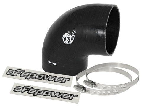 aFe Magnum FORCE Intake Coupling Kit (4 IN ID to 3-4/5 IN ID x 90 Deg.) Elbow Coupler - Black
