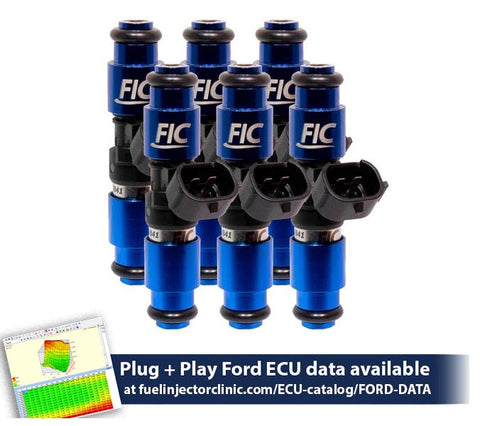2150cc (200 lbs/hr at 43.5 PSI fuel pressure) FIC Fuel  Injector Clinic Injector Set for Ford Falcon XR6T (BA/BF) (is411-2150h)
