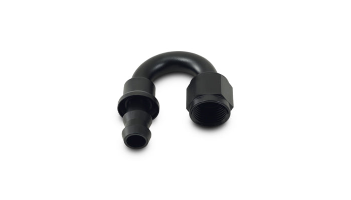 Push-on 180 deg. Hose End Elbow Fitting, Hose Size: -10AN