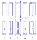 King Engine Bearings Chrysler 273/301/313/318/340 Main Bearing Set