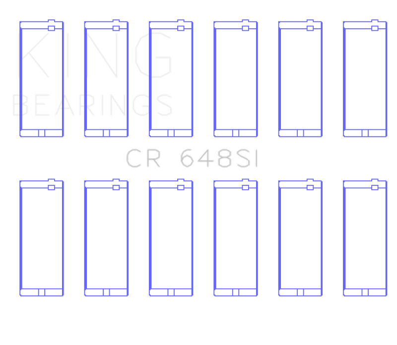 King Engine Bearings Jeep 232CI/242CI/248CI / Rambler 232CI (Size .020) Connecting Rod Bearing Set