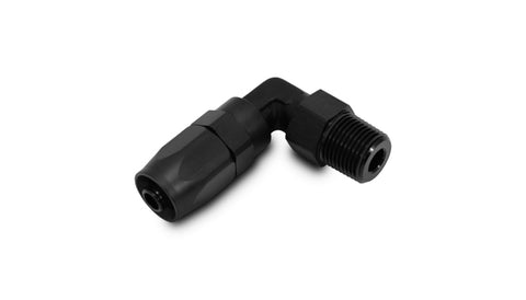 Male NPT 90 deg. Hose End Fitting, Hose Size: -6AN, Pipe Thread: 1/4 NPT