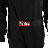 RaceQuip Black Chevron-1 Suit - SFI-1 XL