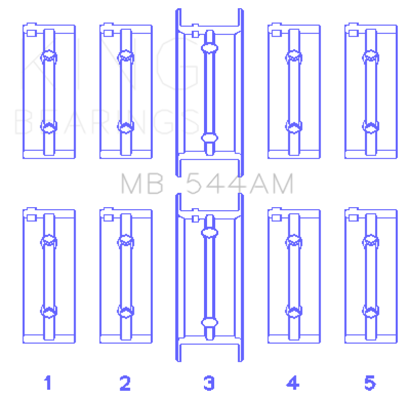 King Engine Bearings BMW M10B15/18/20 (Size +0.75mm) Main Bearing Set