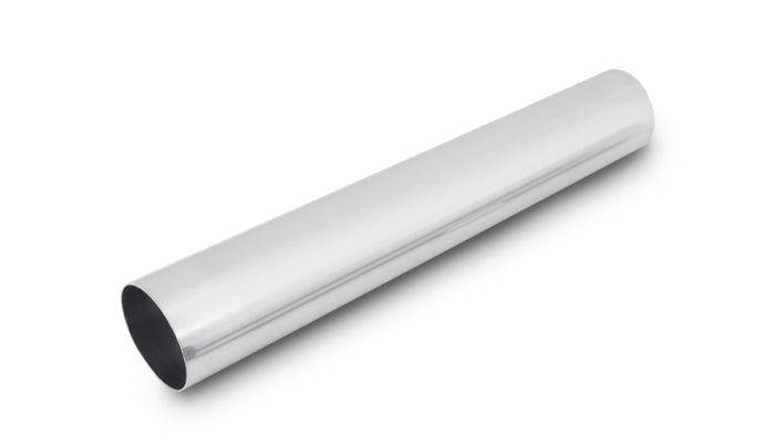3.5in O.D. Aluminum Straight Tubing, 18in long - Polished