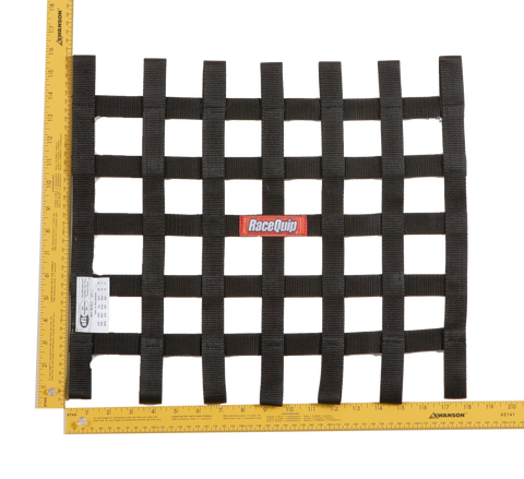 RaceQuip Black 15 X 18 SFI Ribbon Net