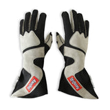 RaceQuip SFI-5 Gray/Black Small Outseam Angle Cut Glove