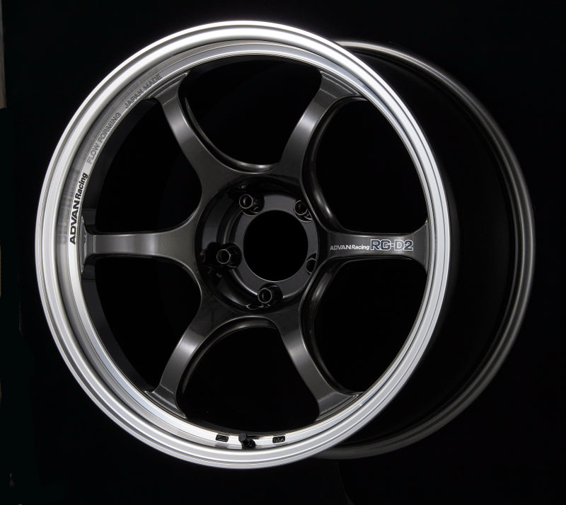 Advan RG-D2 15x7.0 +30 4-100 Machining & Black Gunmetallic Wheel