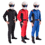RaceQuip Black Chevron-5 Suit SFI-5 - Large