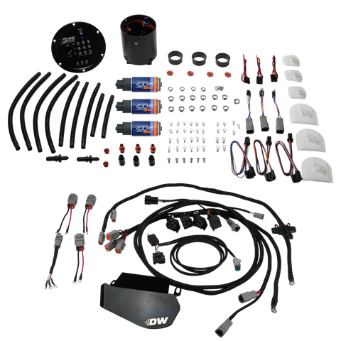 DeatschWerks 09-24 Nissan GT-R R35 X3 Triple Pump Module w/ DW430C Pumps and Plug and Play Harness