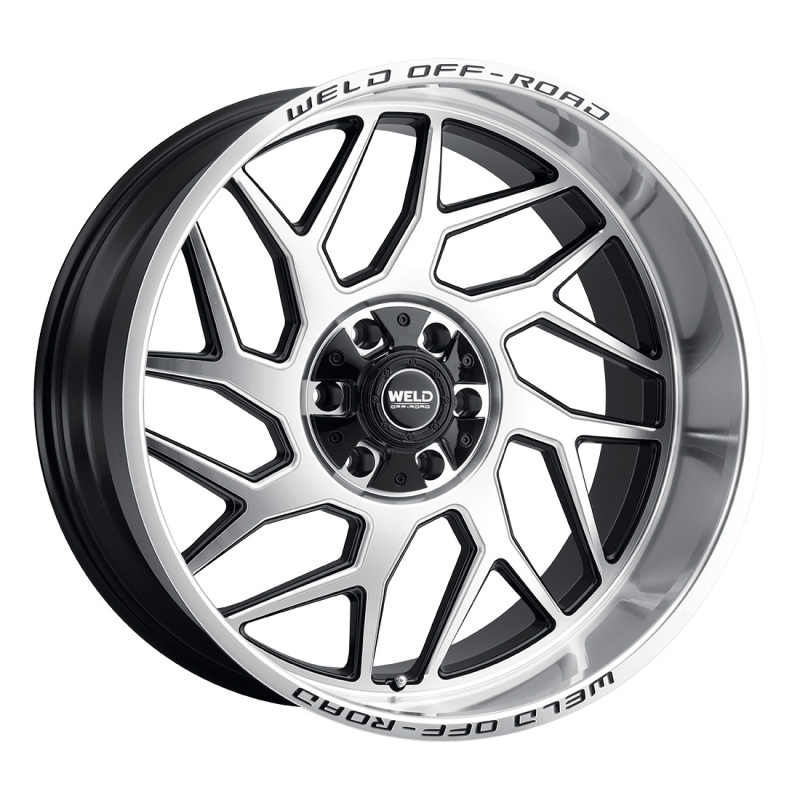 Weld Fulcrum 20x12 / 8x165.1 / 4.75 BS / 125.1 HB - Gloss Black Machined - Non-BL Wheel
