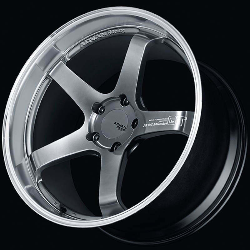 Advan GT for Porsche 21x10.5 / +19 Off / 5x112 / 66.5mm Bore / Machining and Hyper Platinum Black