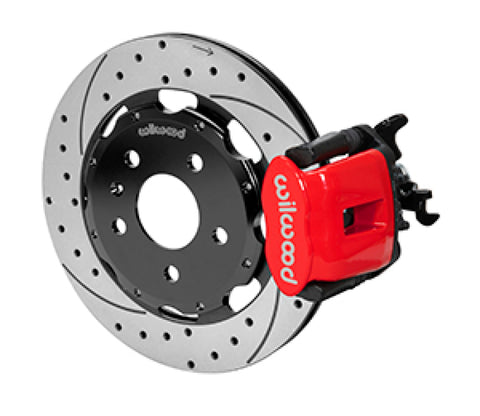 Wilwood 03-08 Audi A4 Caliper-Combination Parking Brake Rear 12.19 Rotor - Red