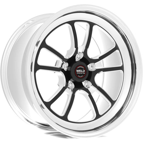 Weld S70 17x9 / 5x4.75in BP / 6.2in. BS Black Wheel (High Pad) - Non-Beadlock