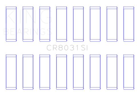 King Engine Bearings Chrysler Jeep V8 287 4.7L (Od+.002in) (Size +0.75mm) Connecting Rod Bearing Set