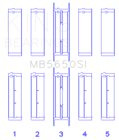 King Engine Bearings Ford 370/429/460 16B OHV Main Bearing Set