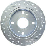 Stoptech 85-87 Toyota Corolla Drilled/Slotted Disc Brake Rotor - Right