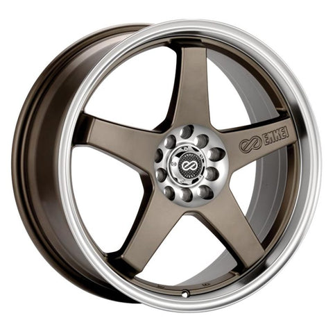Enkei EV5 18x7.5 5x105/110 38mm Offset 72.6 Bolt Diameter Matte Bronze w/ Machined Lip Wheel
