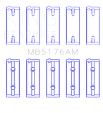 King Engine Bearings Mitsubishi 4G93 SOHC (Size 0.25) Main Bearing Set