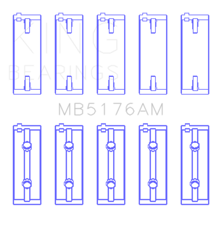 King Engine Bearings Mitsubishi 4G93 SOHC (Size STD) Main Bearing Set