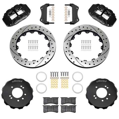 Wilwood 89-98 Nissan 240SX/89-94 Skyline/90-96 300ZX Superlite 6R Fr BBK w/ 12.88in D/S Rotors - Blk