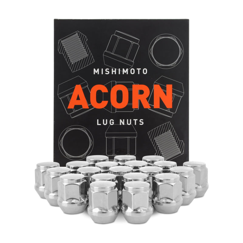 Mishimoto Steel Acorn Lug Nuts M12 x 1.5 - 20pc Set - Chrome