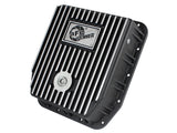aFe POWER Transmission Pan Ford Trucks 80-92 (AOD Transmission)- Black w/ Machined Fins