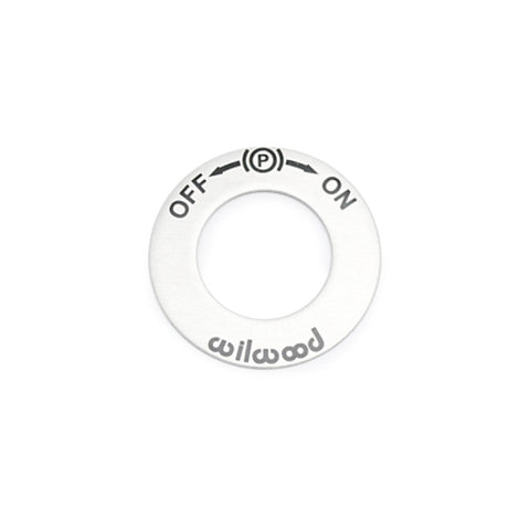 Wilwood ON/OFF Switch EPB Sticker ALUM .87 IDx