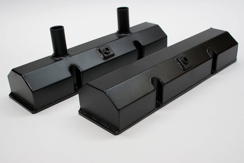 PRW - Valve Cover Set, Aluminum, Billet Rail For Short Bolts - 4035047