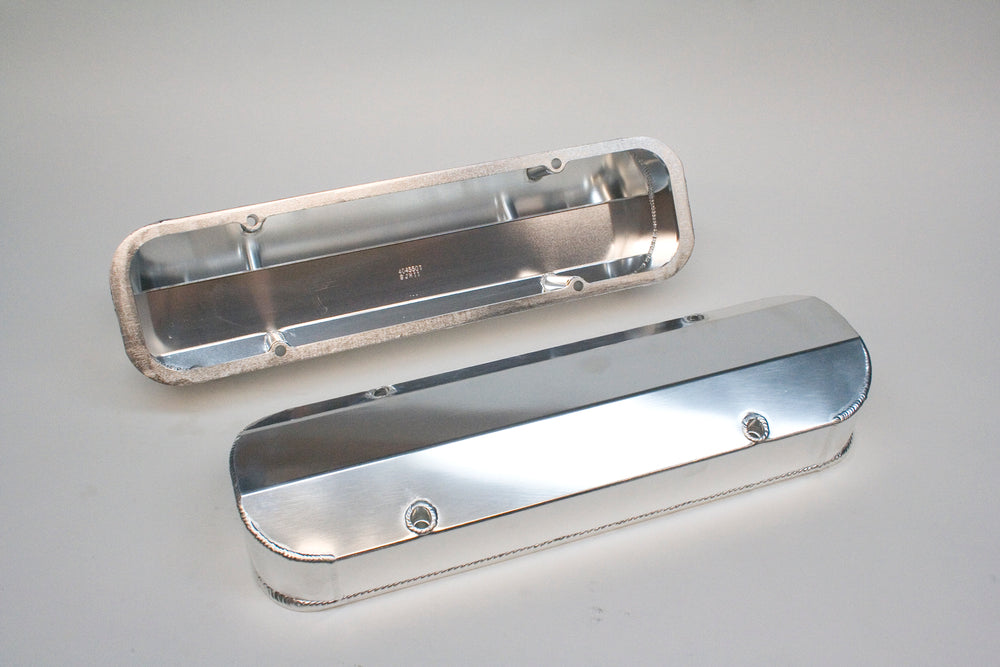 PRW - Valve Cover Set, Aluminum, Fabricated Billet Rail - 4045501
