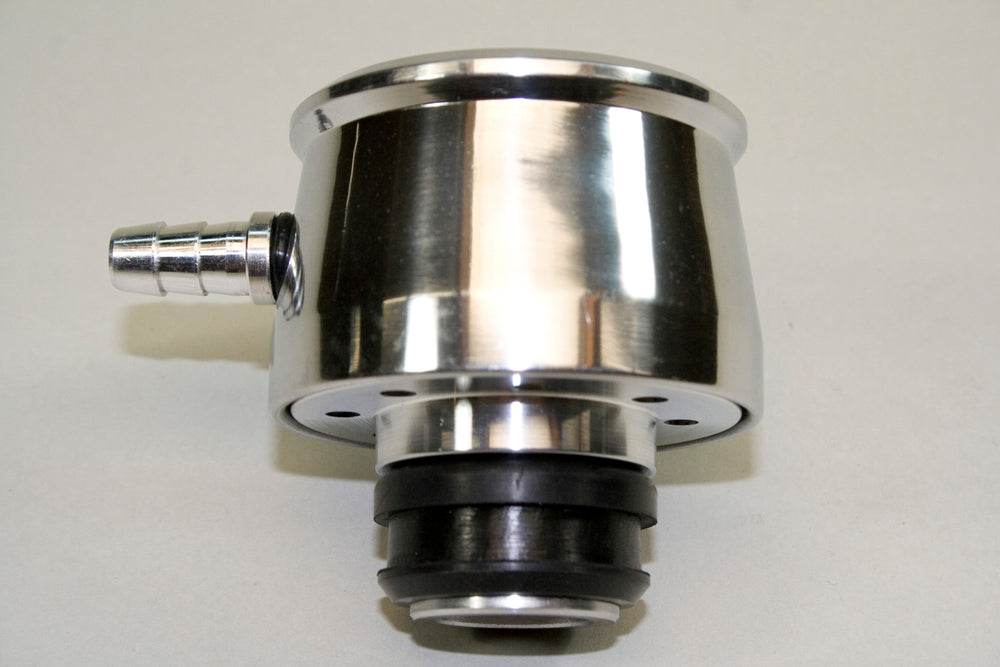 PRW - VALVE COVER BREATHER CAP, Polished Aluminum with vent pipe - 4120429
